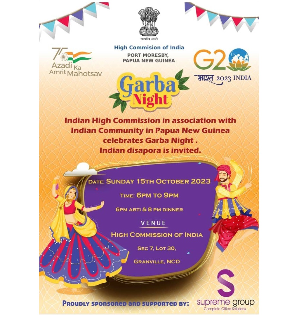 The High Commission of India welcomes Indian diaspora for Garba Night at Chancery on Oct 15, Sunday from 18:00p.m onwards. Navratri, Dandiya dance followed by dinner. Come along and let’s   celebrate together with family!